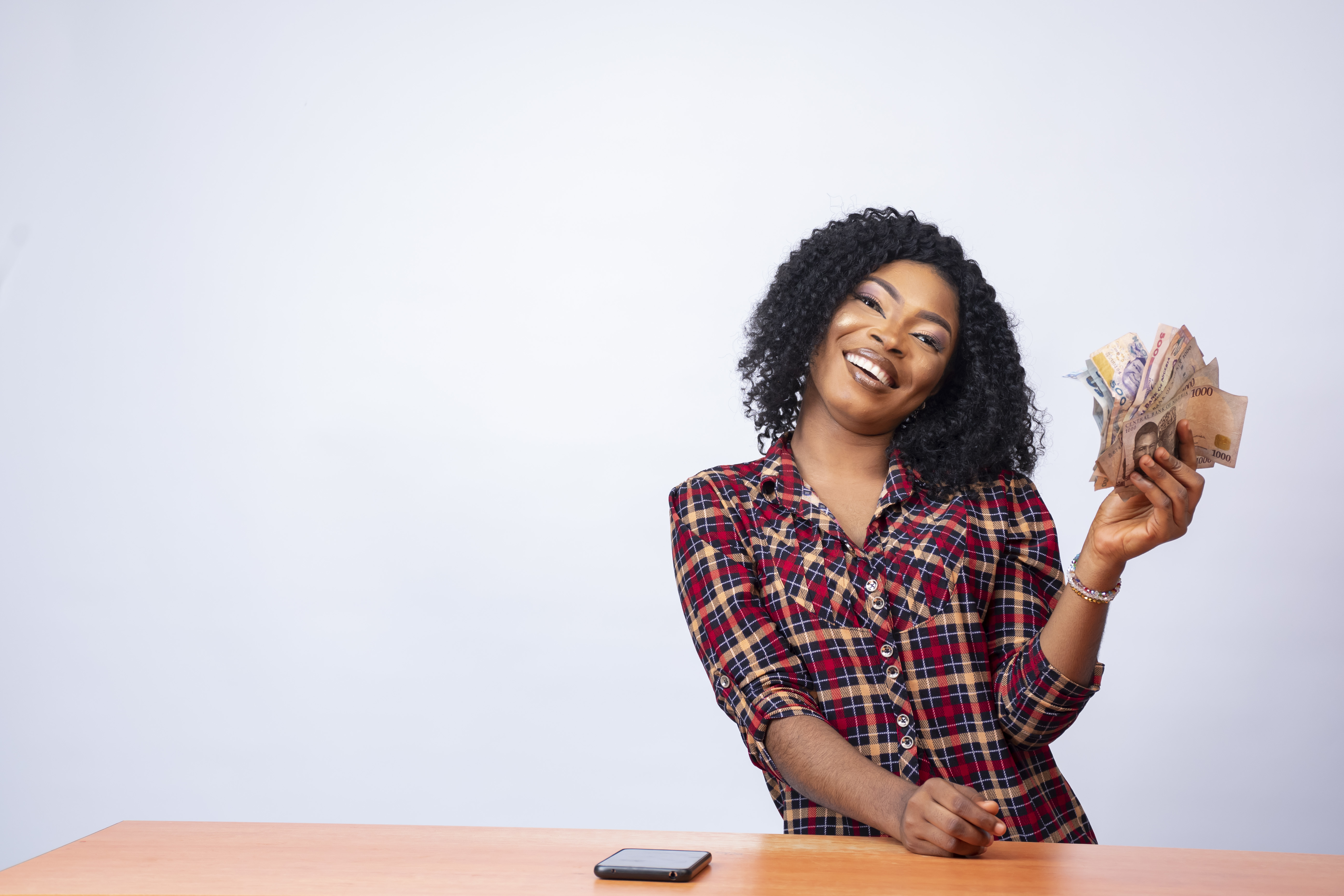 Person confidently managing their finances